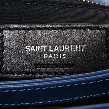 Saint Laurent Calfskin Y Quilted Monogram Toy Loulou Crossbody Bag Denim 6 of 10