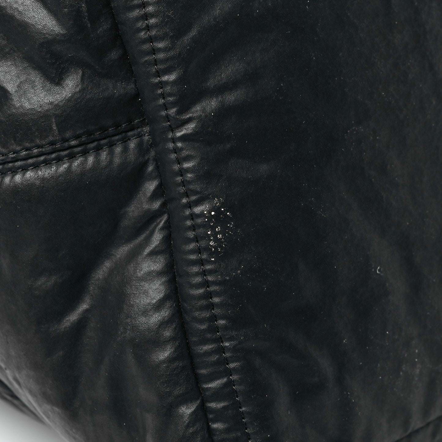 Coated Canvas Quilted Travel Bag Black