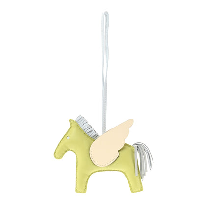 Hermes Milo Lambskin Grigri Rodeo Pegase Horse Bag Charm GM Jaune Bourgeon Bleu Brume Nata 1 of 6