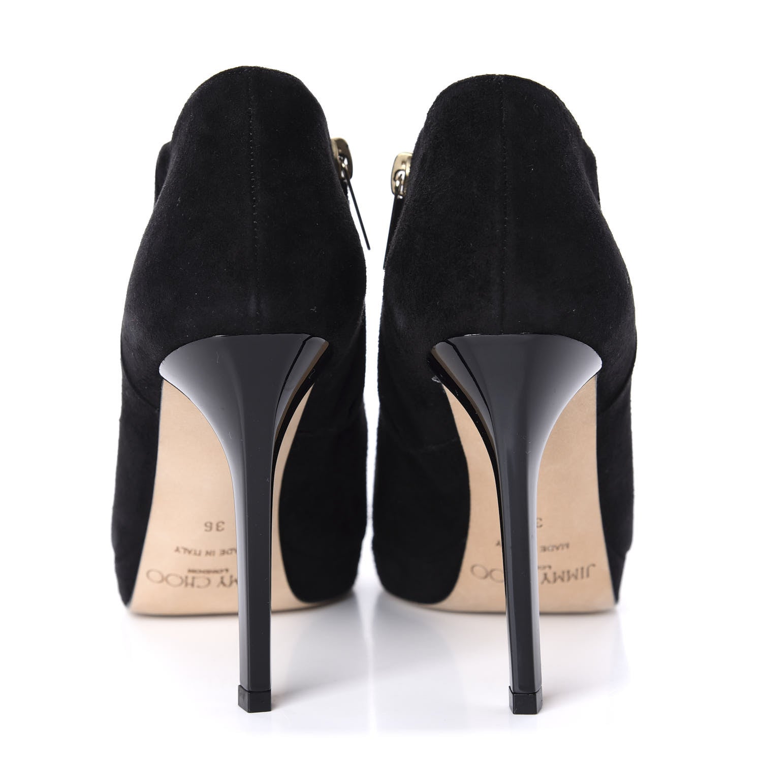 Jimmy Choo Suede Lindsey Sue 100 Ankle Boots 36 Black 6 of 10