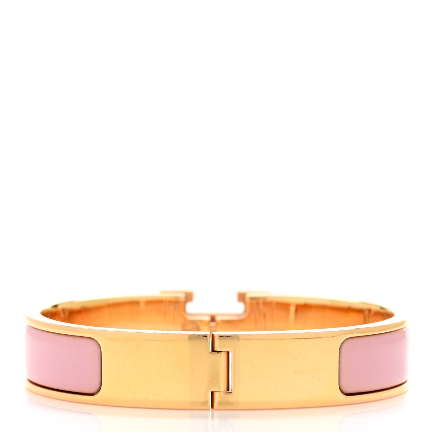 Hermes Enamel Narrow Clic Clac H Bracelet PM Rose Nacarat 3 of 5