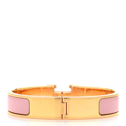 Hermes Enamel Narrow Clic Clac H Bracelet PM Rose Nacarat 3 of 5