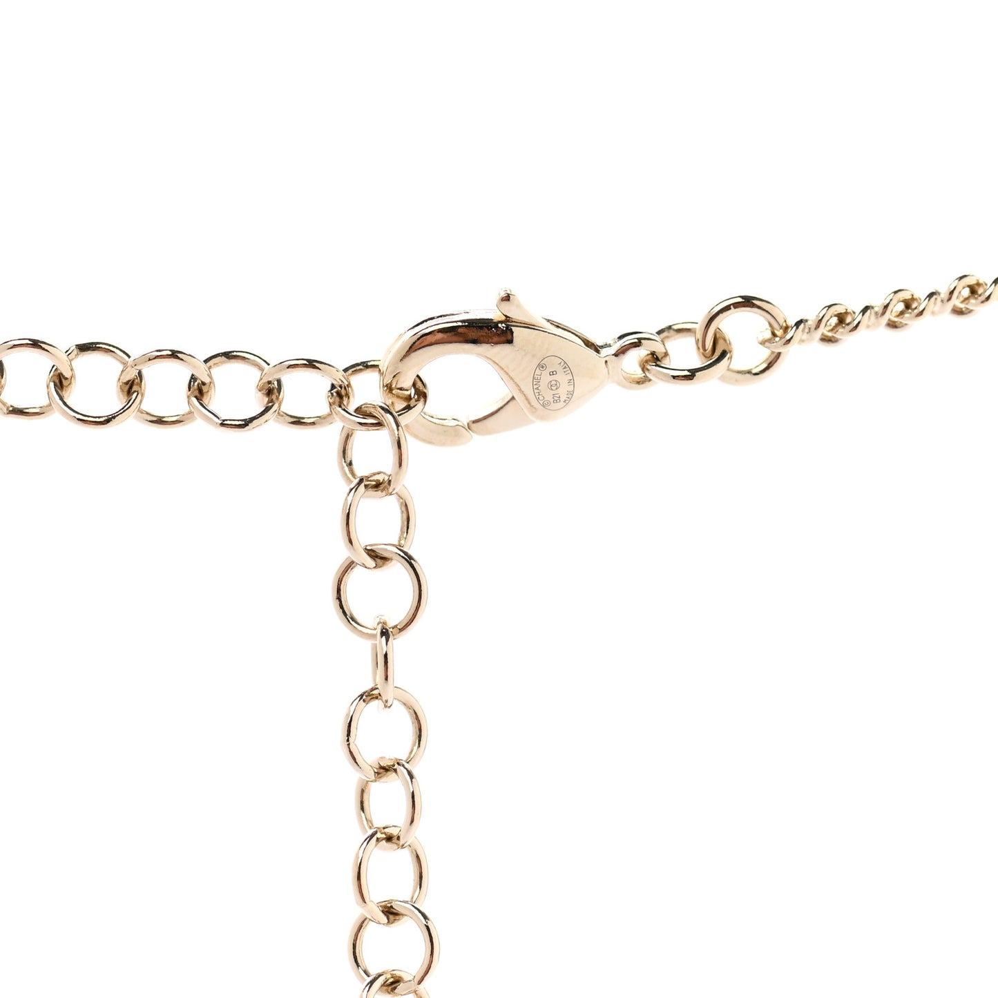Crystal CC Pendant Necklace Gold