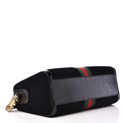 Gucci Suede Patent GG Web Medium Ophidia Boston Black 3 of 10