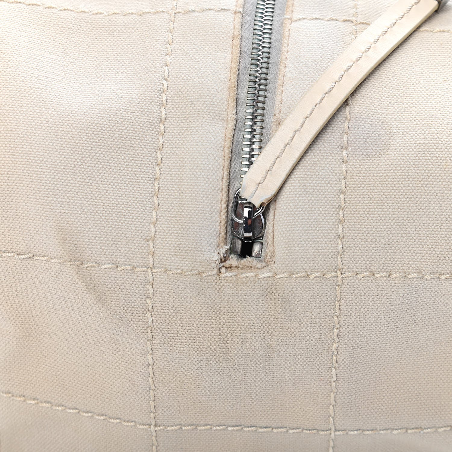 Chanel Canvas Square Stitched CC Tote Bag Beige 14 of 14