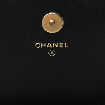 Chanel Lambskin Quilted CC Clutch On Chain Black 6 of 12