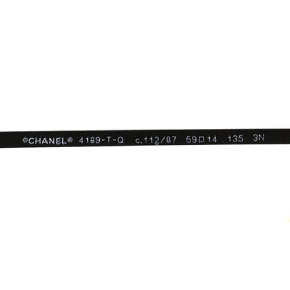 Chanel Metal Aviator CC Sunglasses 4189-T-Q Black 5 of 7