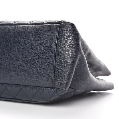 Chanel Caviar Quilted Grand Shopping Tote GST Navy Blue 13 of 18