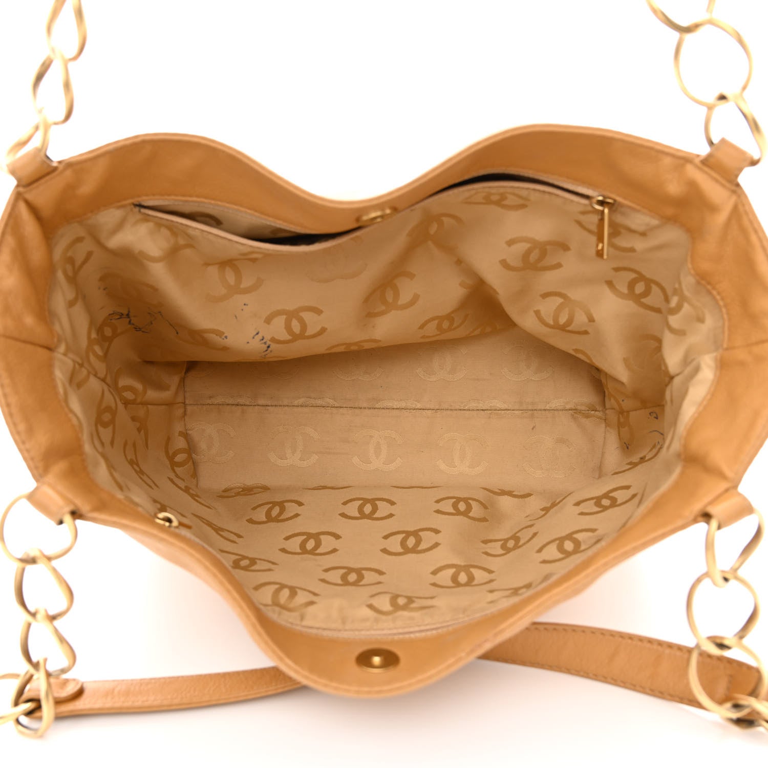 Chanel Caviar CC Timeless Shopping Tote Beige 5 of 15