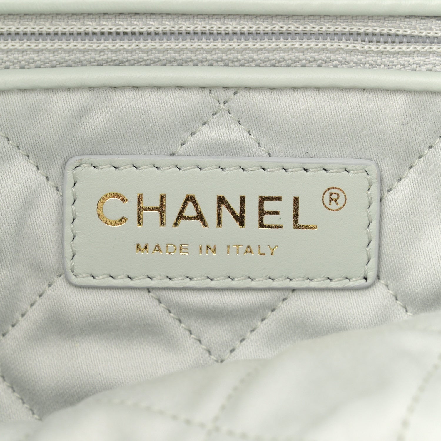 Chanel Shiny Calfskin Quilted Chanel 22 Light Blue 7 of 11