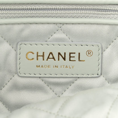 Chanel Shiny Calfskin Quilted Chanel 22 Light Blue 7 of 11