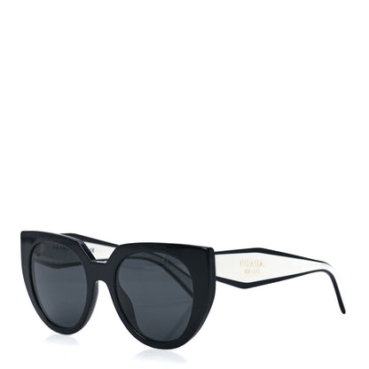 Prada Acetate Sunglasses SPR 14W Black White 1 of 7