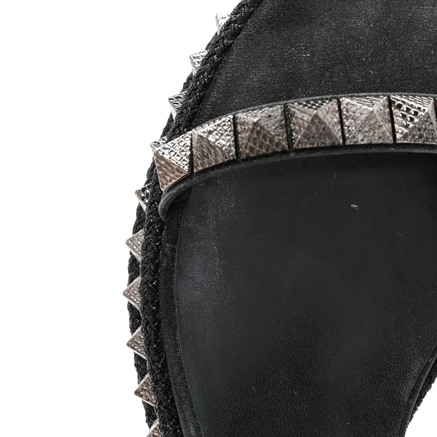 Nappa Mica Pyraclou 60 Platform Sandals 37 Version Black