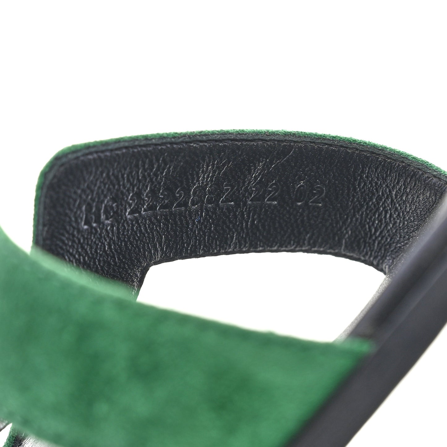 Suede Goatskin Oran Sandals 36 Vert Electrique