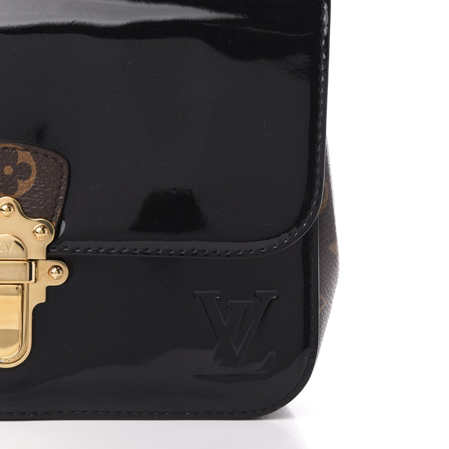 Louis Vuitton Patent Calfskin Monogram Cherrywood BB Black 10 of 10