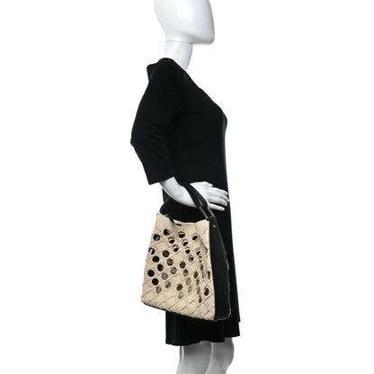 3.1 Phillip Lim Lambskin Cutout Quill Triangle Bag Milk 2 of 11