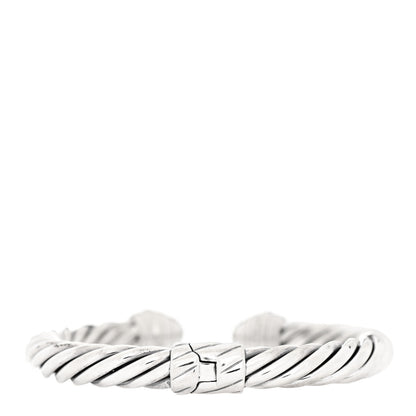 David Yurman Sterling Silver Diamond 8.5mm Cable Classics Bracelet 2 of 3