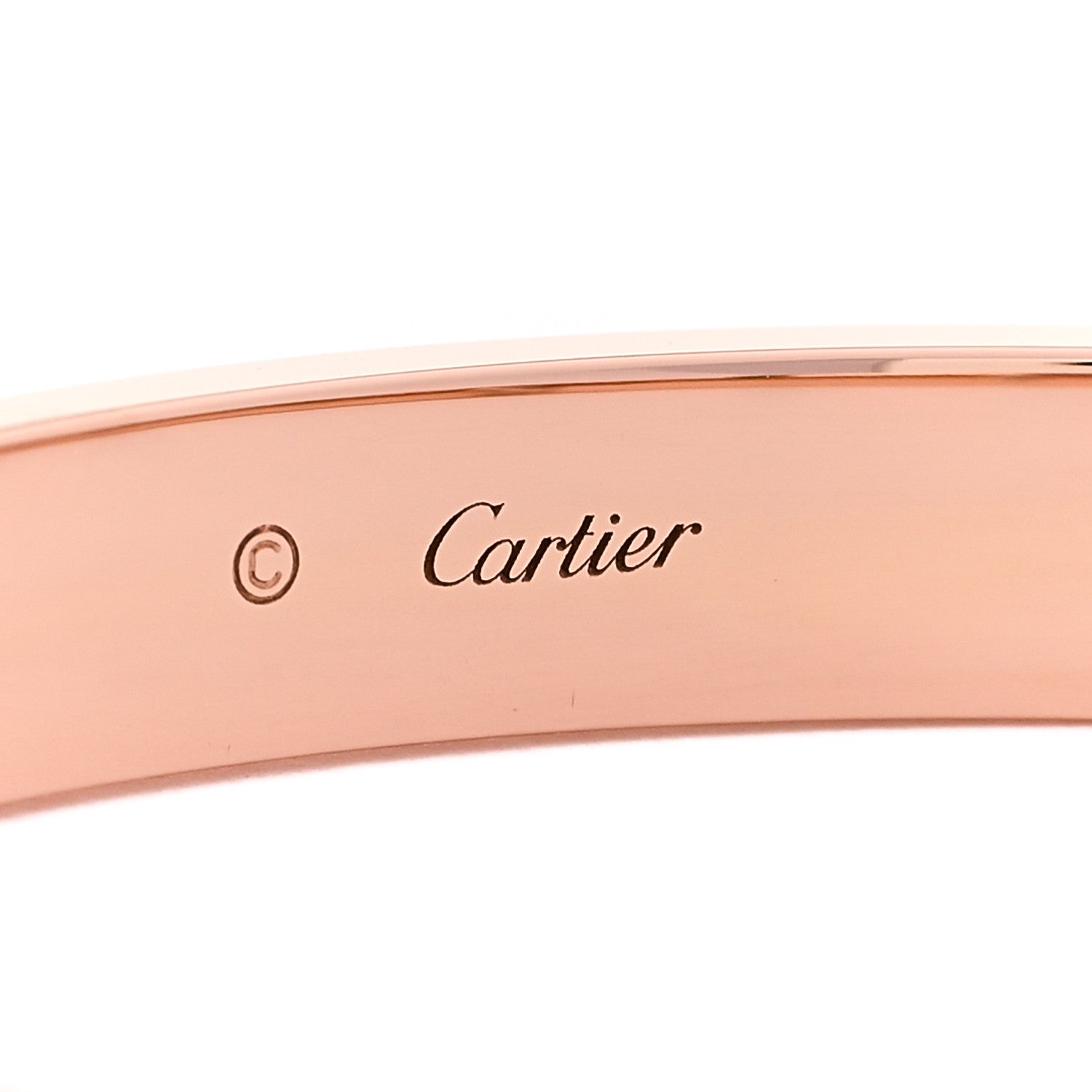 Cartier 18K Pink Gold 4 Diamond LOVE Bracelet 19 6 of 7