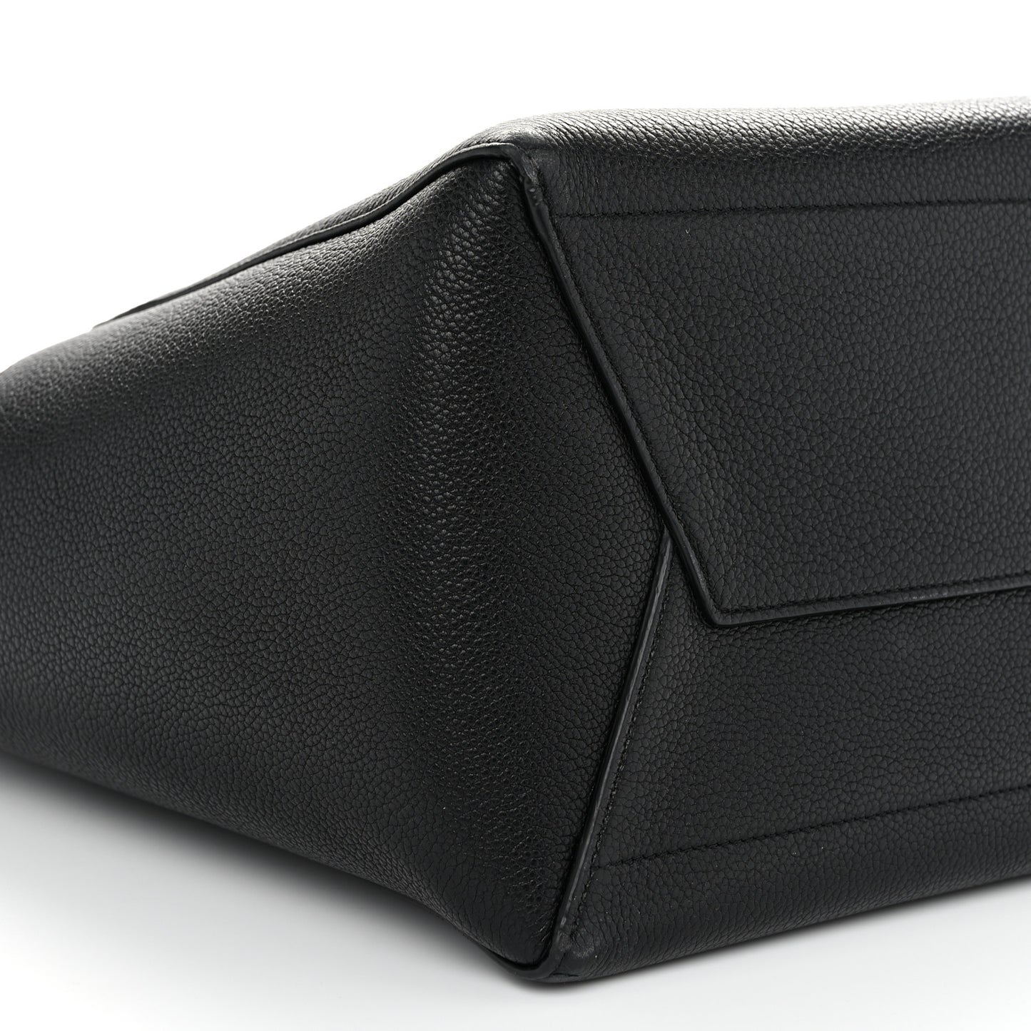 Soft Grained Calfskin Sangle Bucket Bag Black