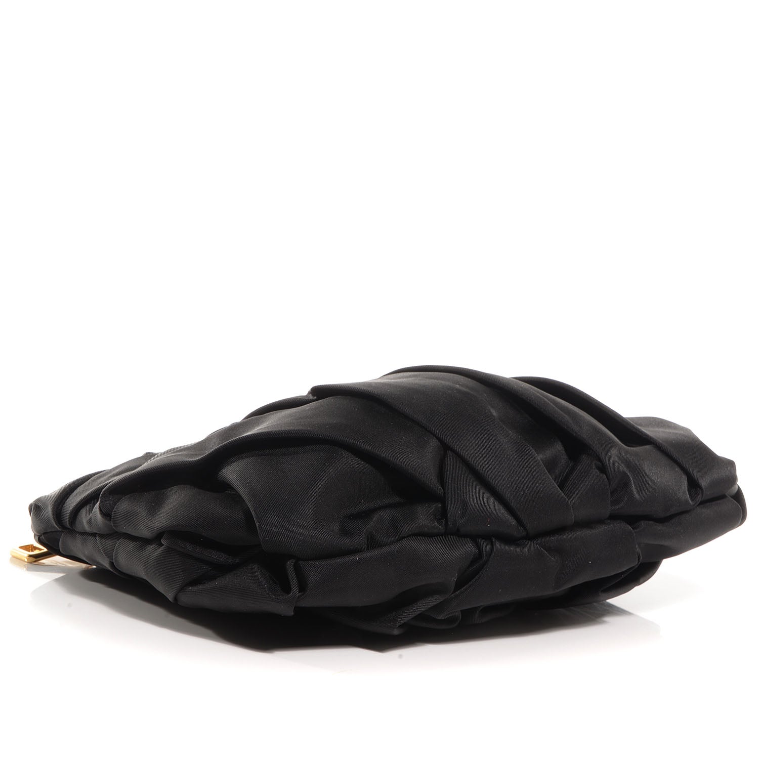 Prada Tessuto Nylon Origami Pleated Clutch Wristlet Nero Black 4 of 9