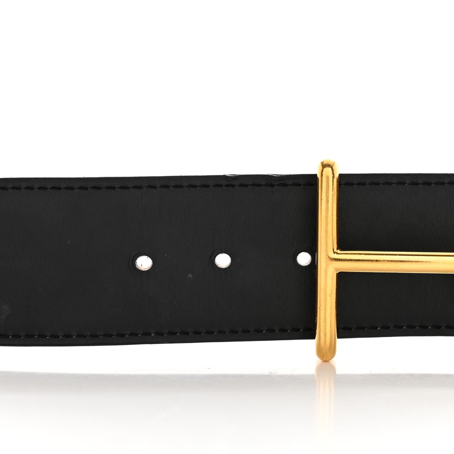 Hermes Box Swift 32mm Idem Belt 85/34 Black Gold 5 of 7