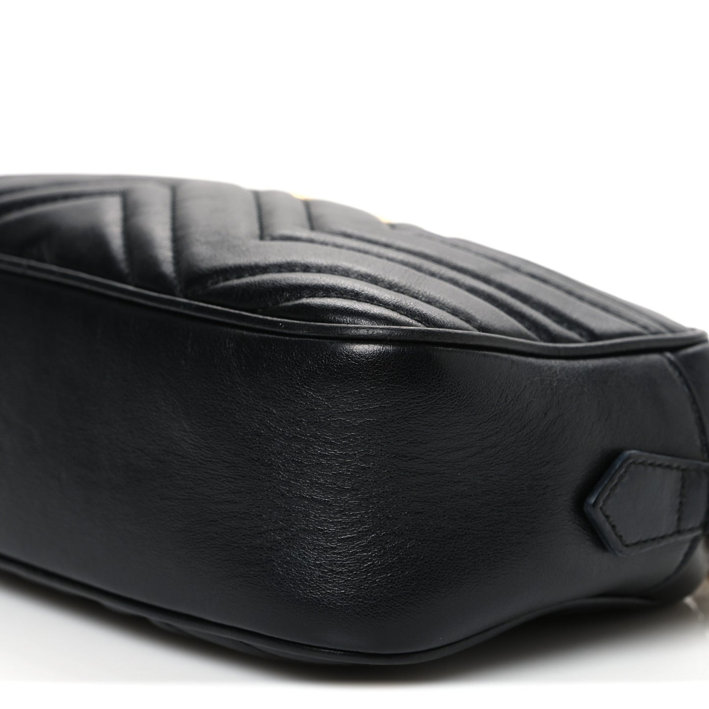 Calfskin Matelasse Small GG Marmont Chain Shoulder Bag Black Black