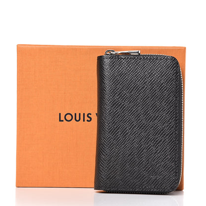 Louis Vuitton Taiga Zippy Coin Purse Vertical Black 7 of 7