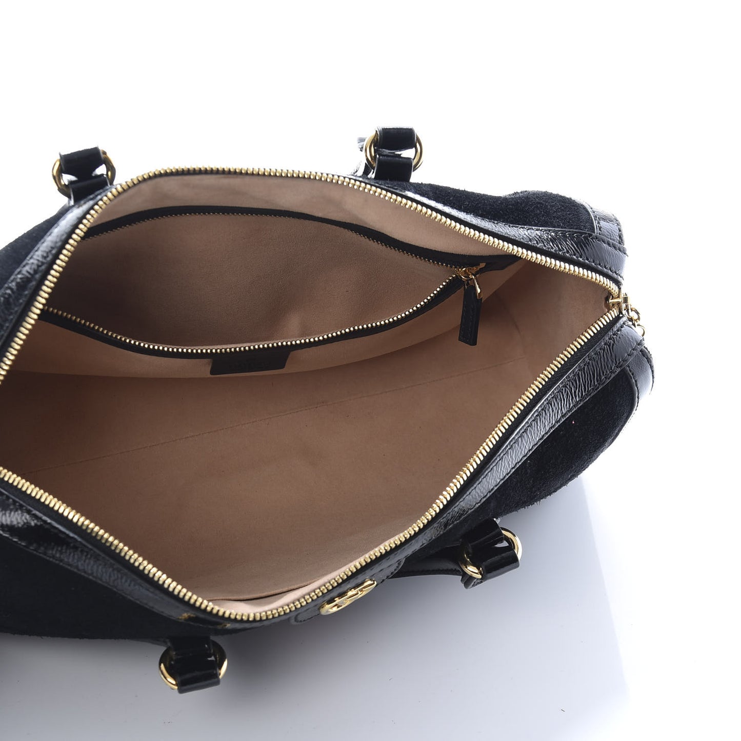 Suede Patent GG Web Medium Ophidia Boston Black