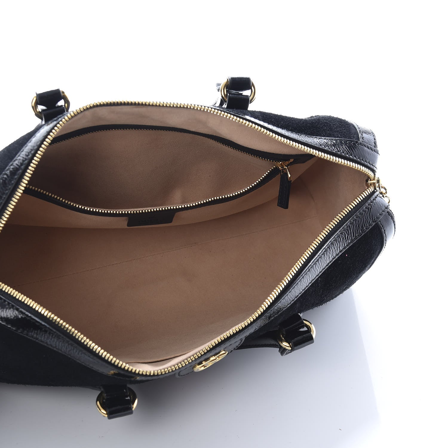 Gucci Suede Patent GG Web Medium Ophidia Boston Black 4 of 8