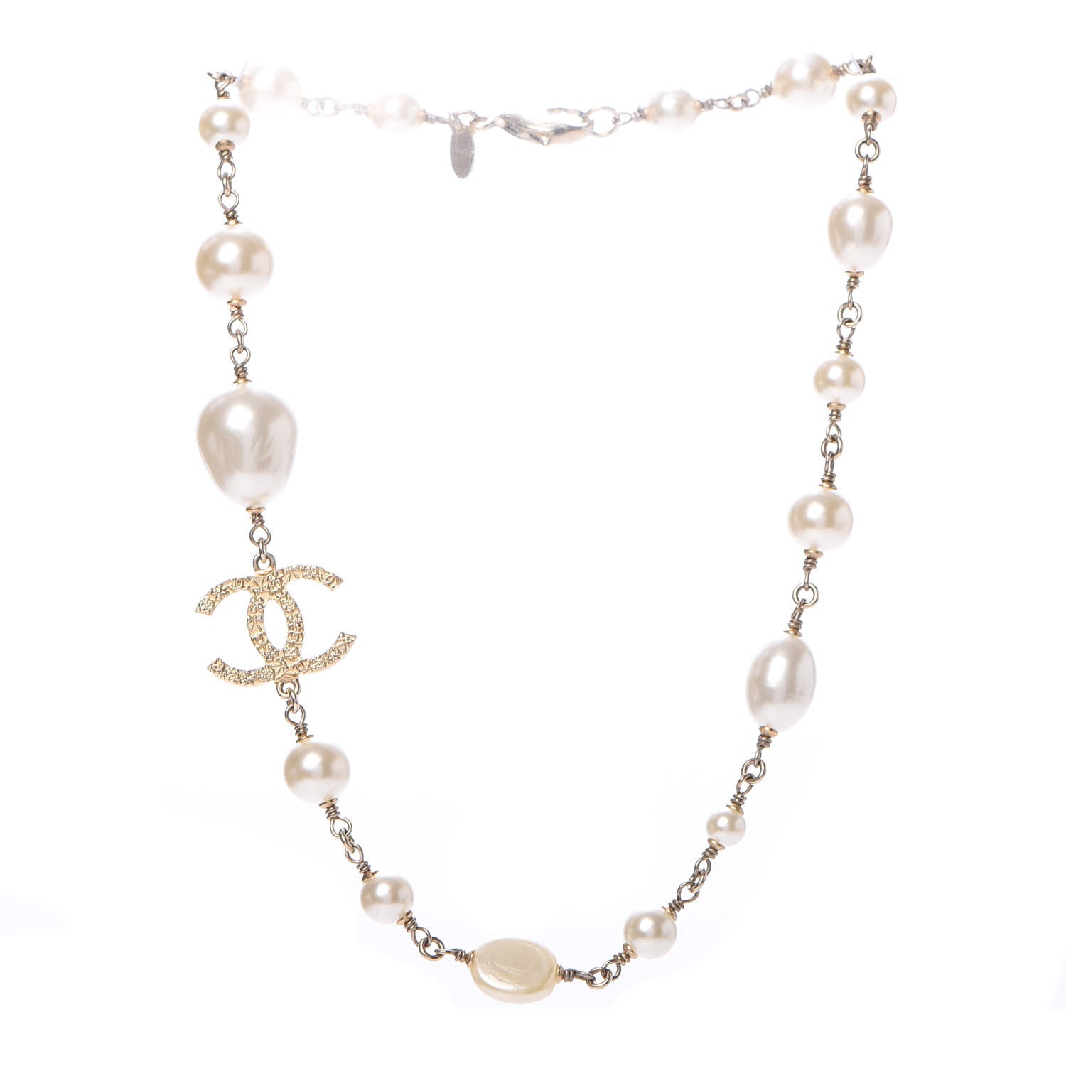 Chanel Pearl Precious Symbols CC Short Necklace Gold 3 of 6