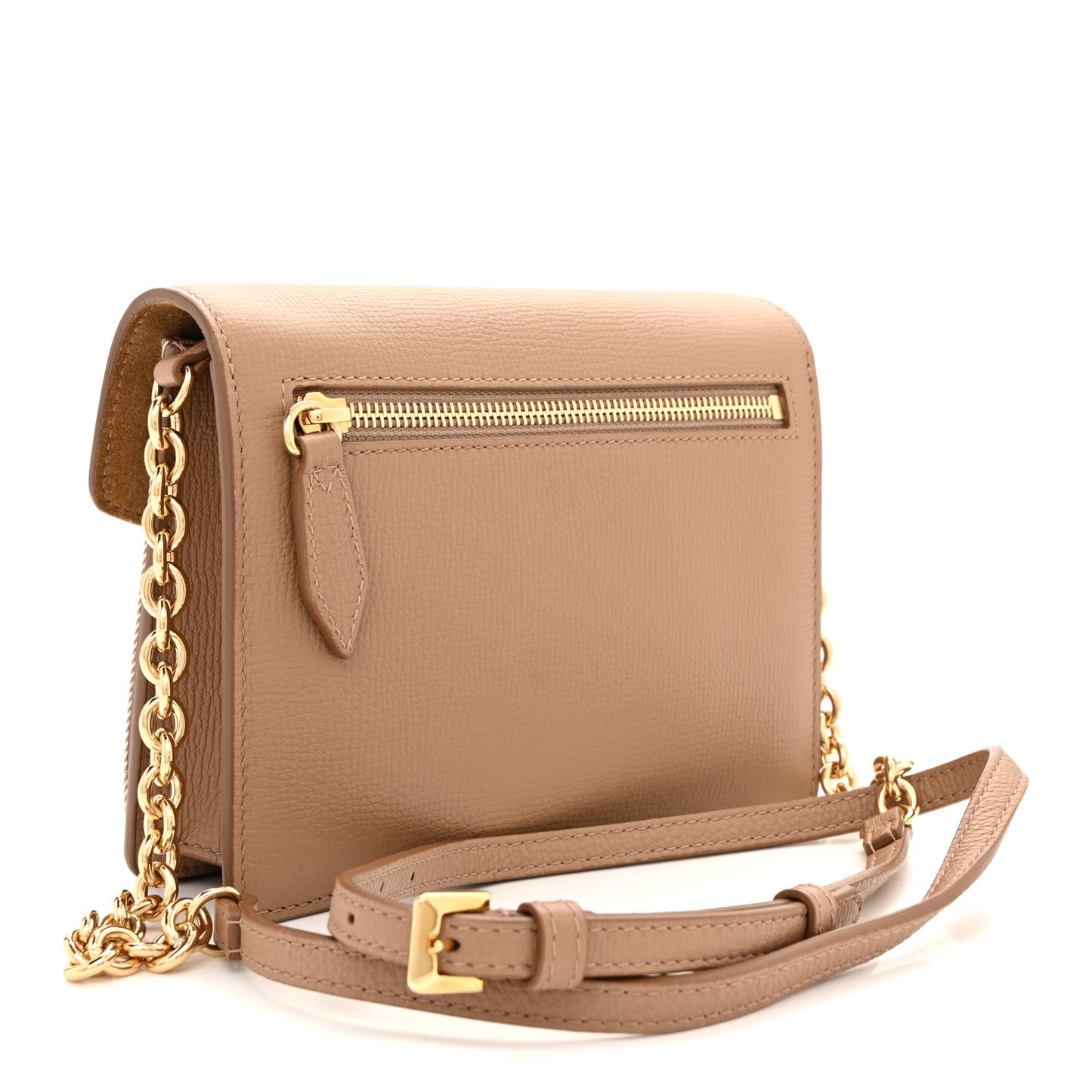 Derby Calfskin House Check Baby Macken Crossbody Bag Camel