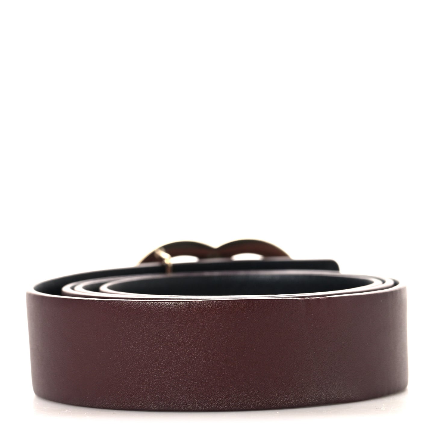 Calfskin CC Reversible Belt 90 Black Burgundy