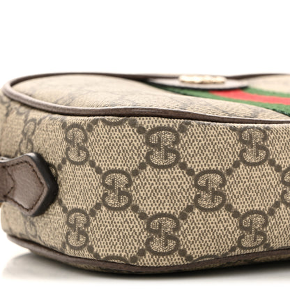 Gucci GG Supreme Monogram Web Small Ophidia Camera Bag Beige Dark Brown 9 of 13