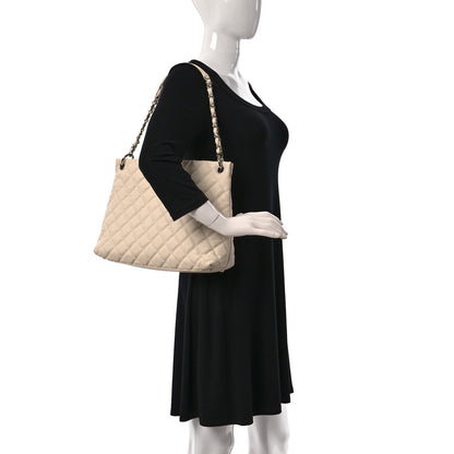 Chanel Caviar Quilted Easy Zip Tote White 2 of 9