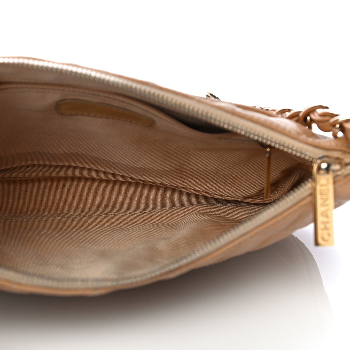 Caviar Quilted Timeless CC Shoulder Bag Beige