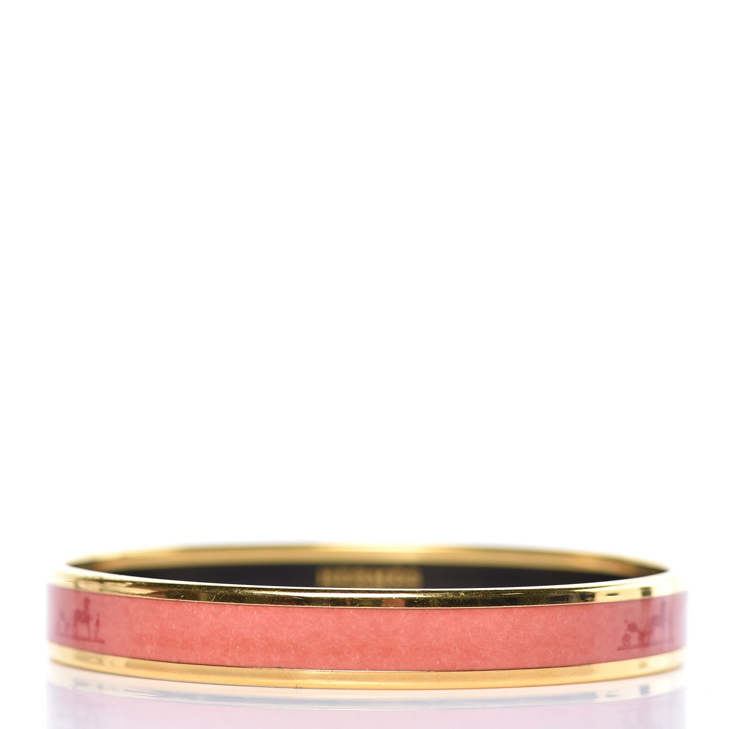 Hermes Enamel Printed Narrow Caleche Bracelet 65 3 of 5
