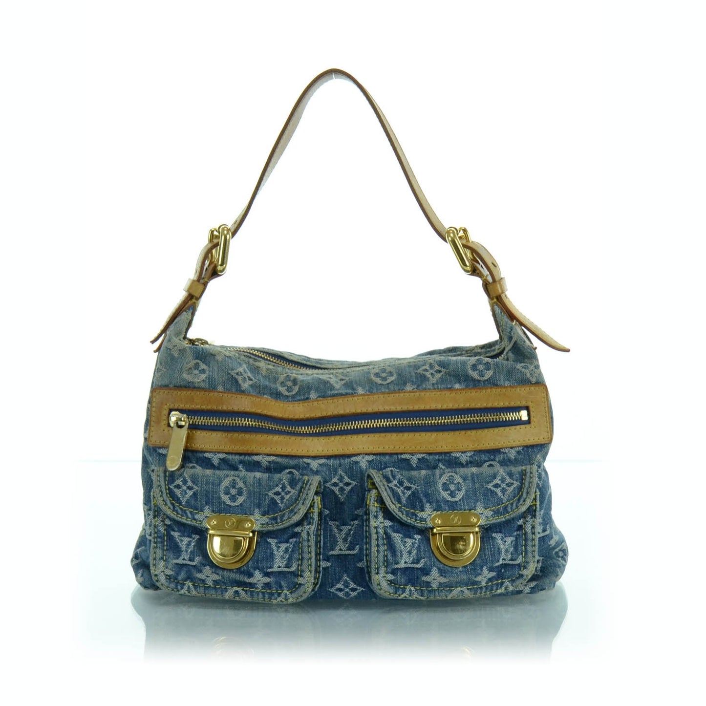 Monogram Denim Baggy PM Blue