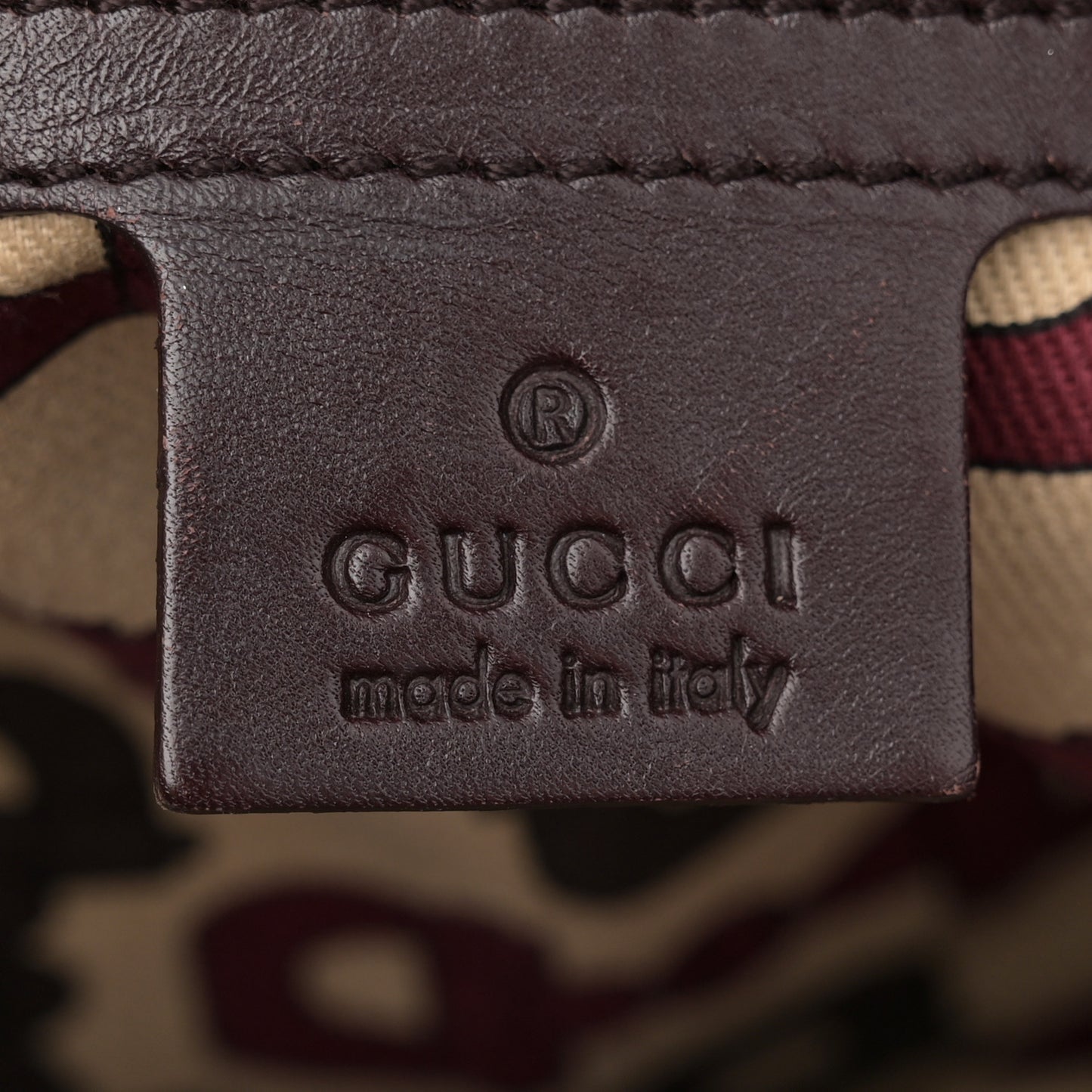Guccissima Large Punch Tote Chocolate Brown
