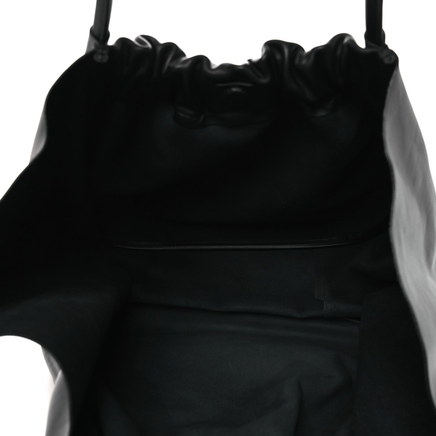 Calfskin XL Ruched Tote Black