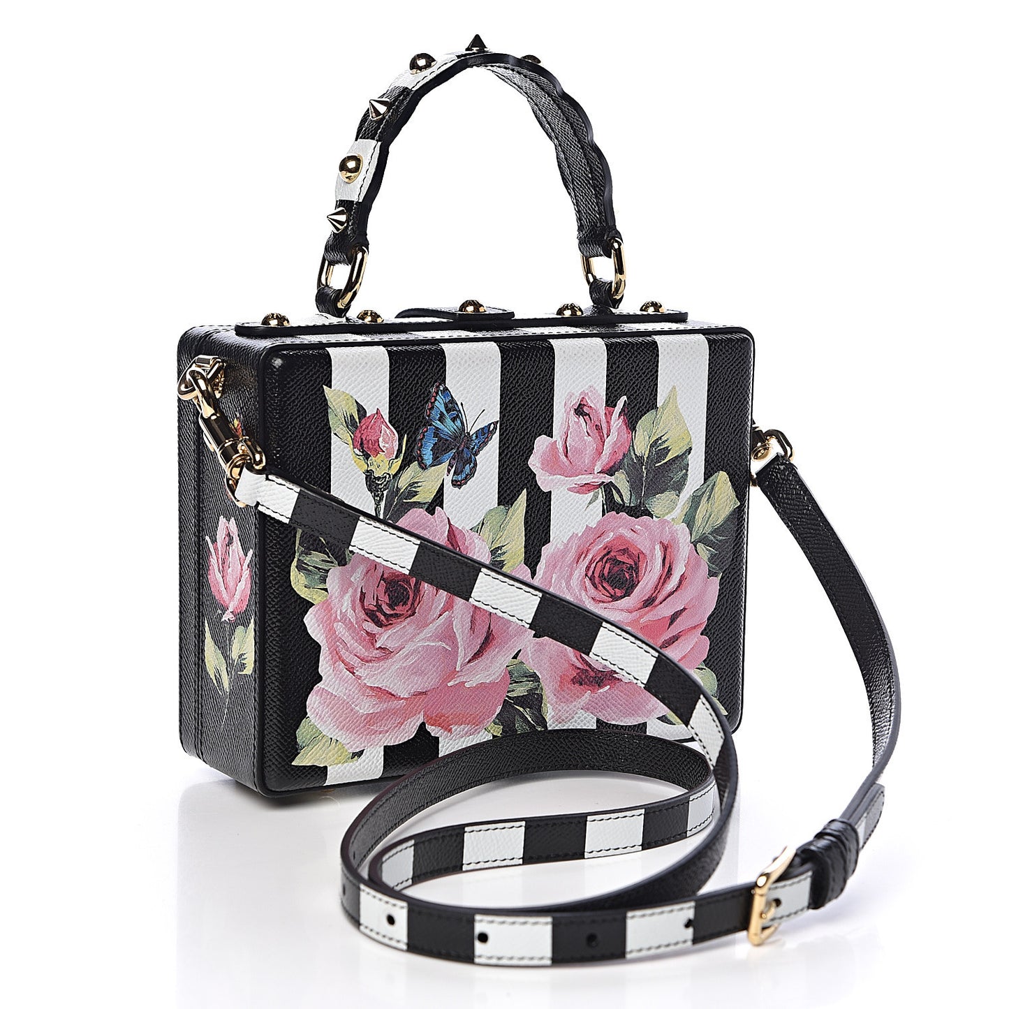 Dauphine Crystal Embellished Box Bag Black Multicolor