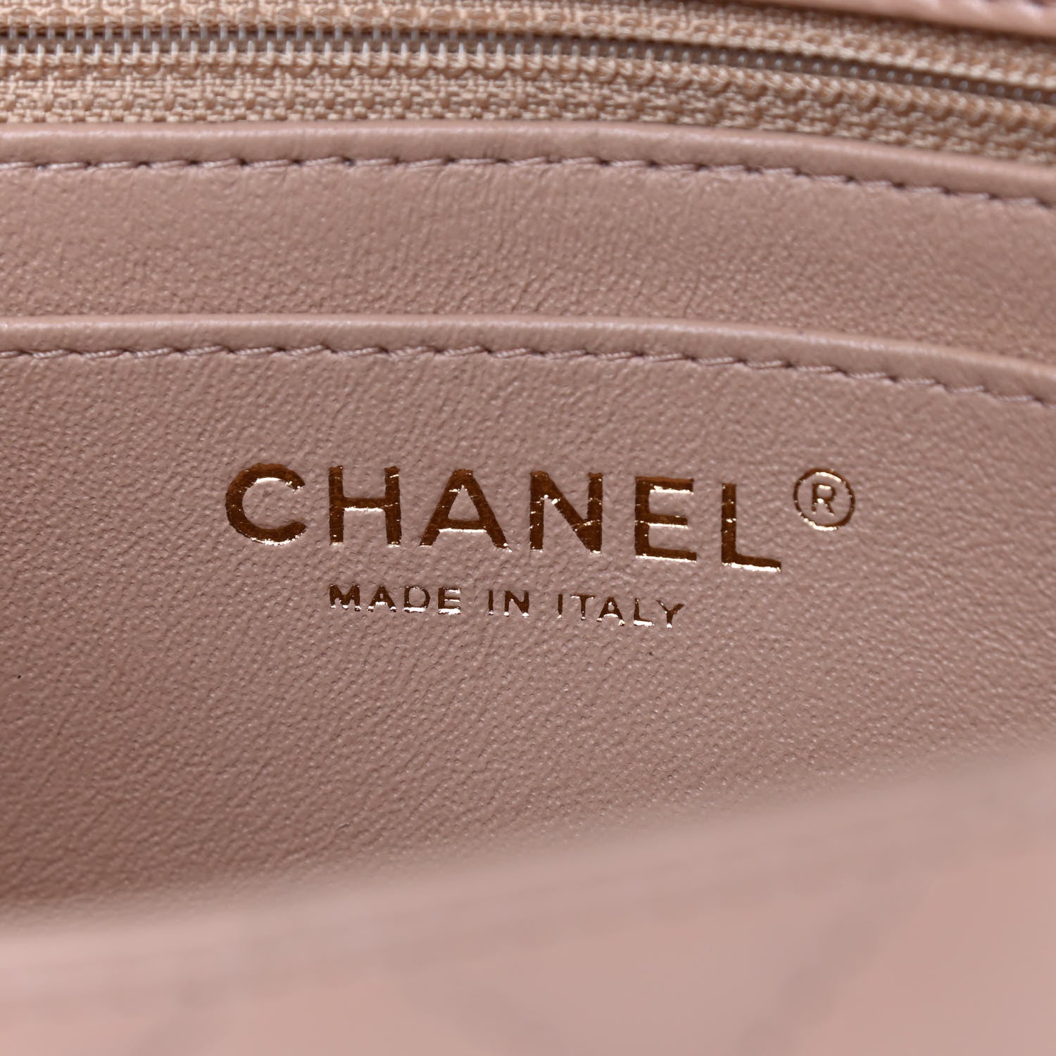 Chanel Lambskin Quilted Mini Rectangular Flap Beige 5 of 8