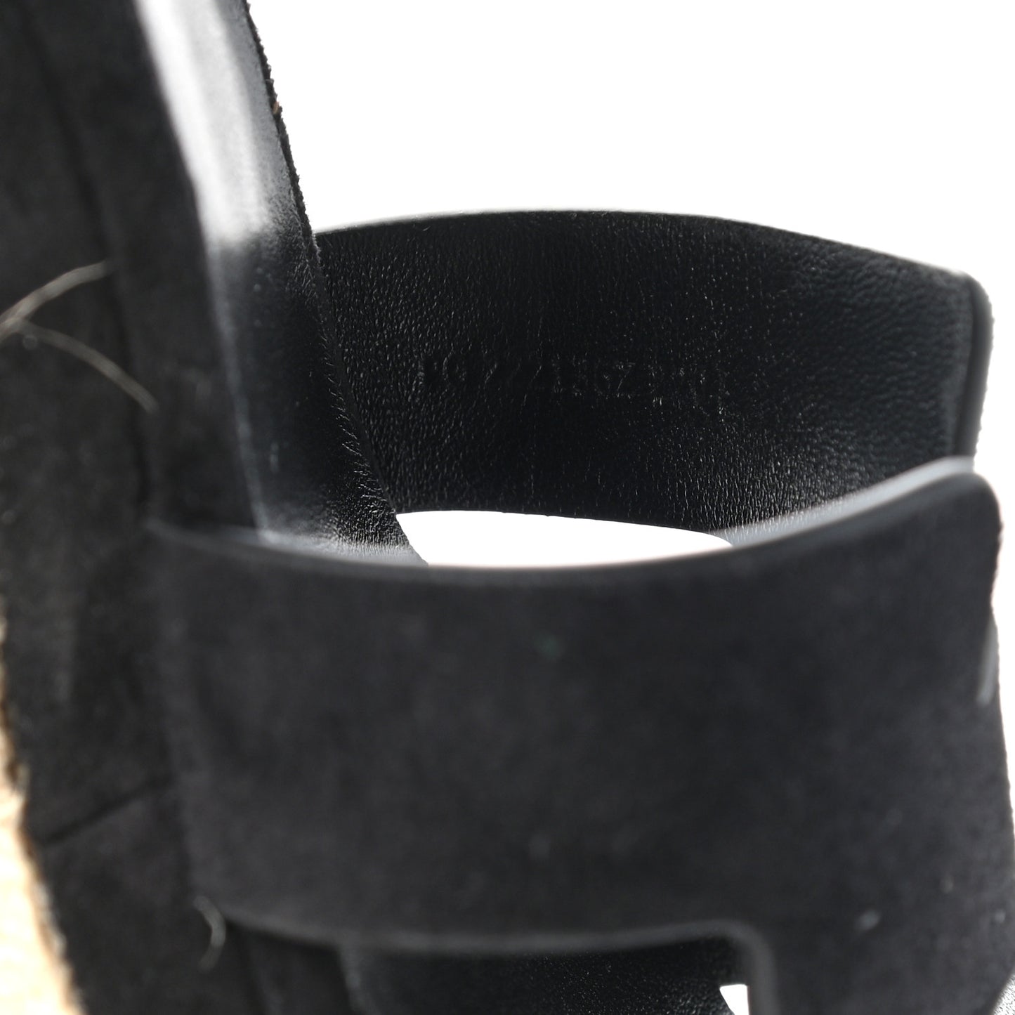 Suede Elda Espadrille Wedge Sandals 35 Black