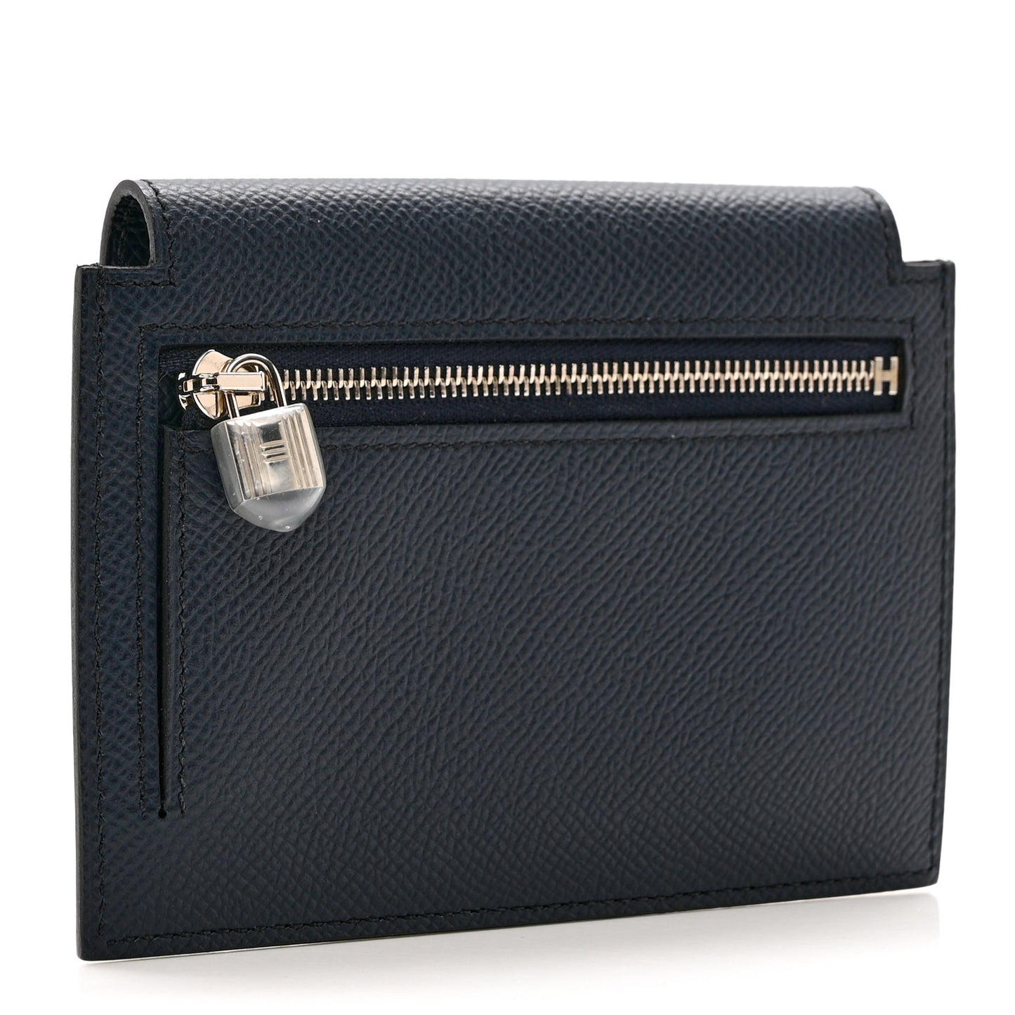 Epsom Kelly Pocket Compact Wallet Bleu Indigo