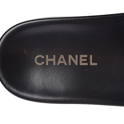 Chanel Fantasy Lambskin Chain Flat Sandals 41 Blue 6 of 10