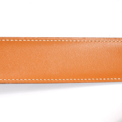 Hermes Box Vache Reversible 32mm Belt Strap 65 Noir Natural 4 of 4