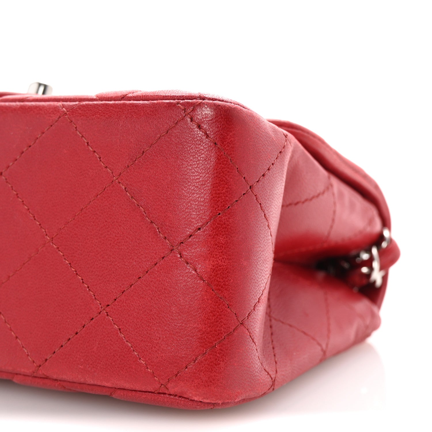 Chanel Lambskin Quilted Mini Square Flap Red 10 of 10