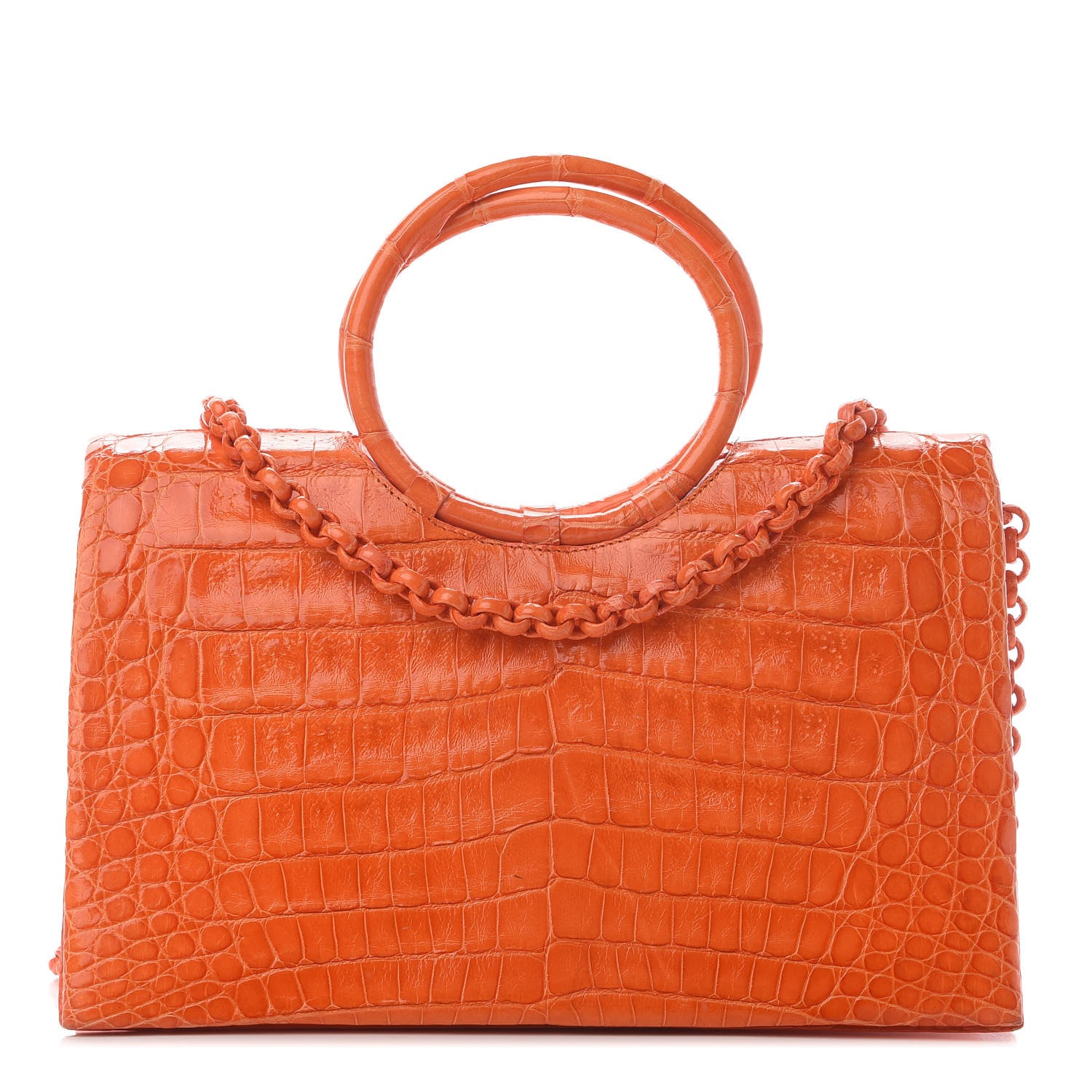 Nancy Gonzalez Crocodile Small Regina Top Handle Bag Orange 1 of 14