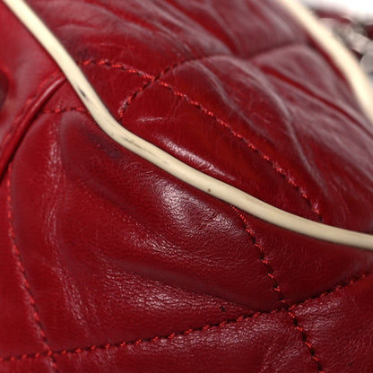 Chanel Lambskin Quilted East West Accordion Flap Light Bordeaux 12 of 15