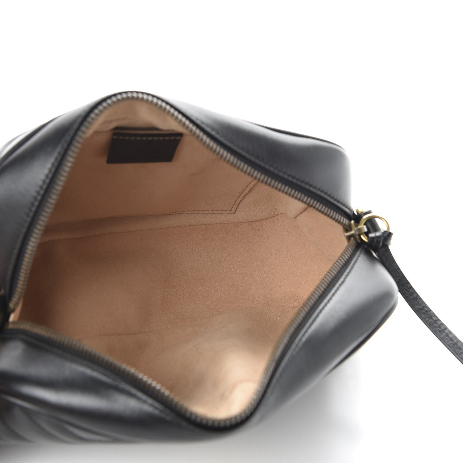 Gucci Calfskin Matelasse Small GG Marmont Chain Shoulder Bag Black 5 of 9