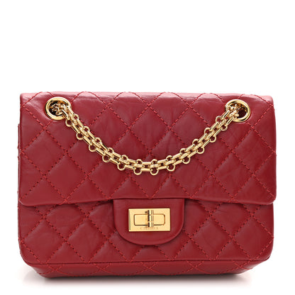 Chanel Aged Calfskin Quilted 2.55 Reissue Mini Flap Red 1 of 8